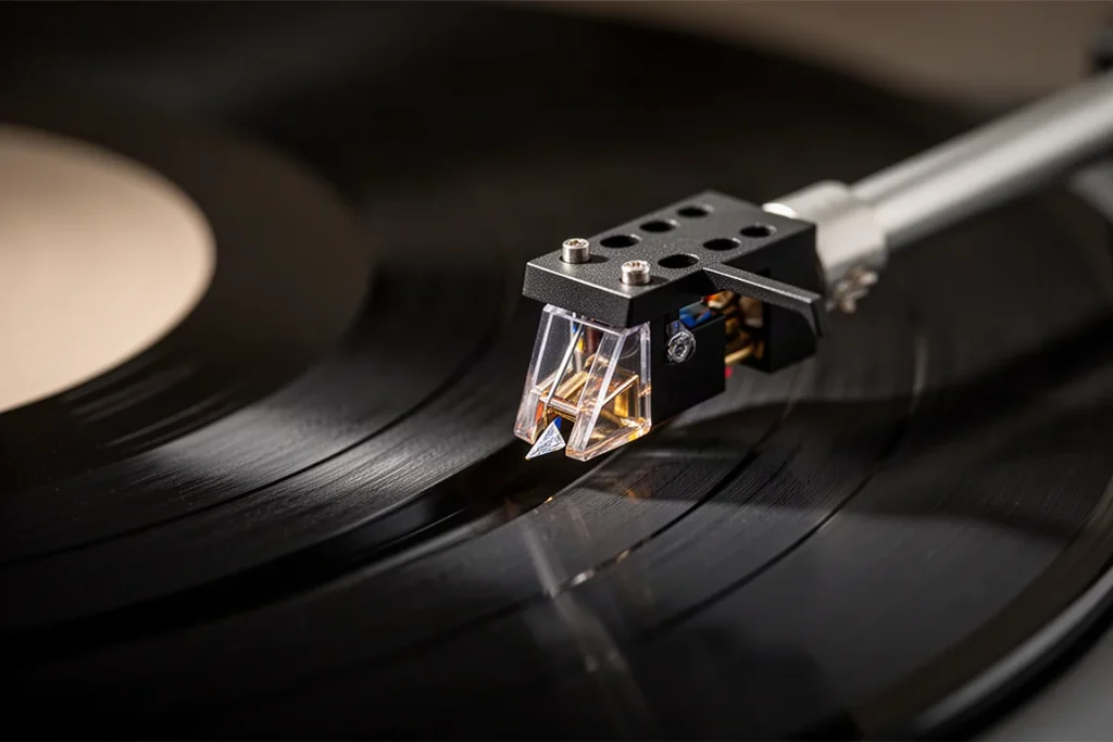 Vinyl after record cleaning